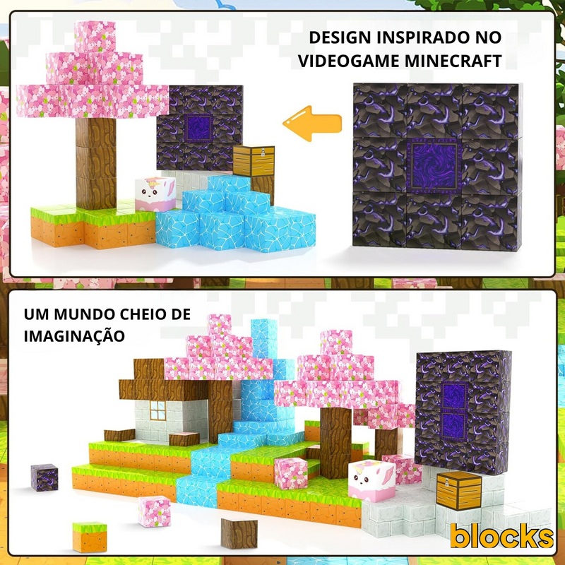 Flor de Cerejeira Minecraft® - 77 e 128 Peças