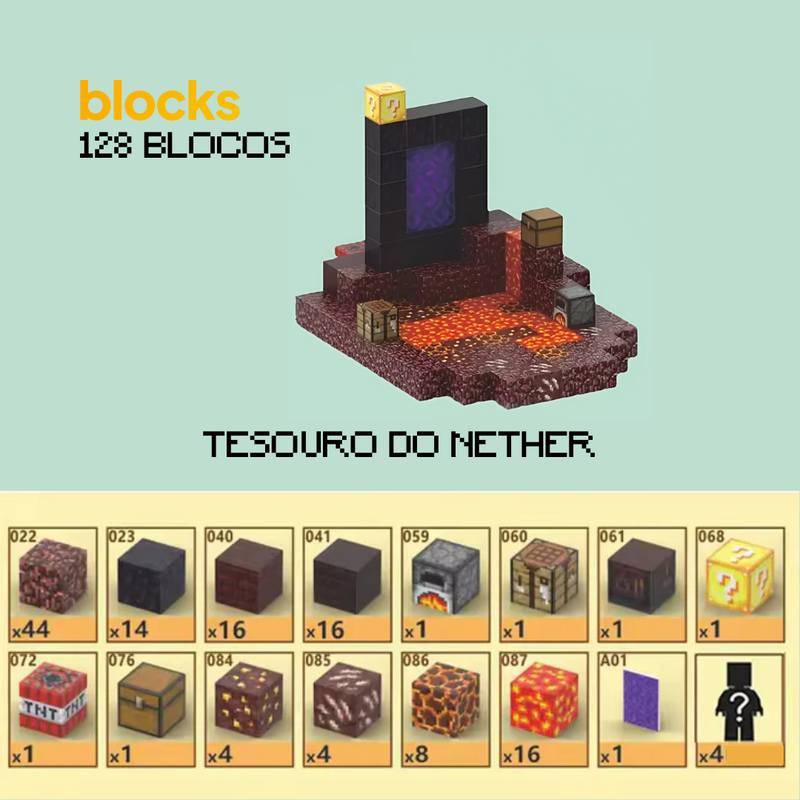 Tesouro do Nether Minecraft® (128 Blocos)